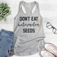 thumbnail image 2 of Don't Eat Watermelon Seeds Tank Top, Ladies Racerback Tank Top, Cute Pregnancy Tank, New Mom Tank, Silver Gray, Medium, 2 of 3