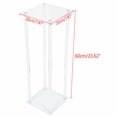 thumbnail image 2 of 2PCS Square Clear Tabletop Vases Flowers Vase 13.23lbs Tabletop Flower Stand for Home Decoration Party Decoration, 2 of 15