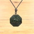thumbnail image 5 of COAI Black Obsidian Stone Eight Diagrams Yin Yang Pendant Necklace Adjustable Nylon String, 5 of 5