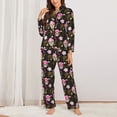 thumbnail image 2 of Sikiie Skull Daisy Women's Long-Sleeve Shirt and Full-Length Bottom Pajama Set (s-xxl)-Small, 2 of 7