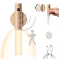thumbnail image 1 of Rongmo LED Wooden Wall Sensor Light Ash Wood Warm White USB Rechargeable, 1 of 5
