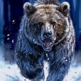 thumbnail image 5 of WYYP Waterproof Shower Curtain with Hooks - A Strong and Powerful Grizzly Bear Design - Various Sizes - Polyester Fiber - Bathroom Decoration White, 5 of 7