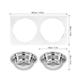 thumbnail image 3 of Cuencos Elevados De Agua Para Comida Para Perros, Comedero Para Perros Montado En La Pared De Altura Ajustable, Cuencos Extraíbles De Fácil Limpieza De Acero Inoxidable De 0,8 L, 3 of 7