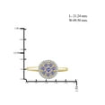 thumbnail image 4 of 1 3/4 Carat T.G.W. Tanzanite And White Diamond Accent 14k Gold Over Silver 4-Piece Cluster Jewelry set, 4 of 9