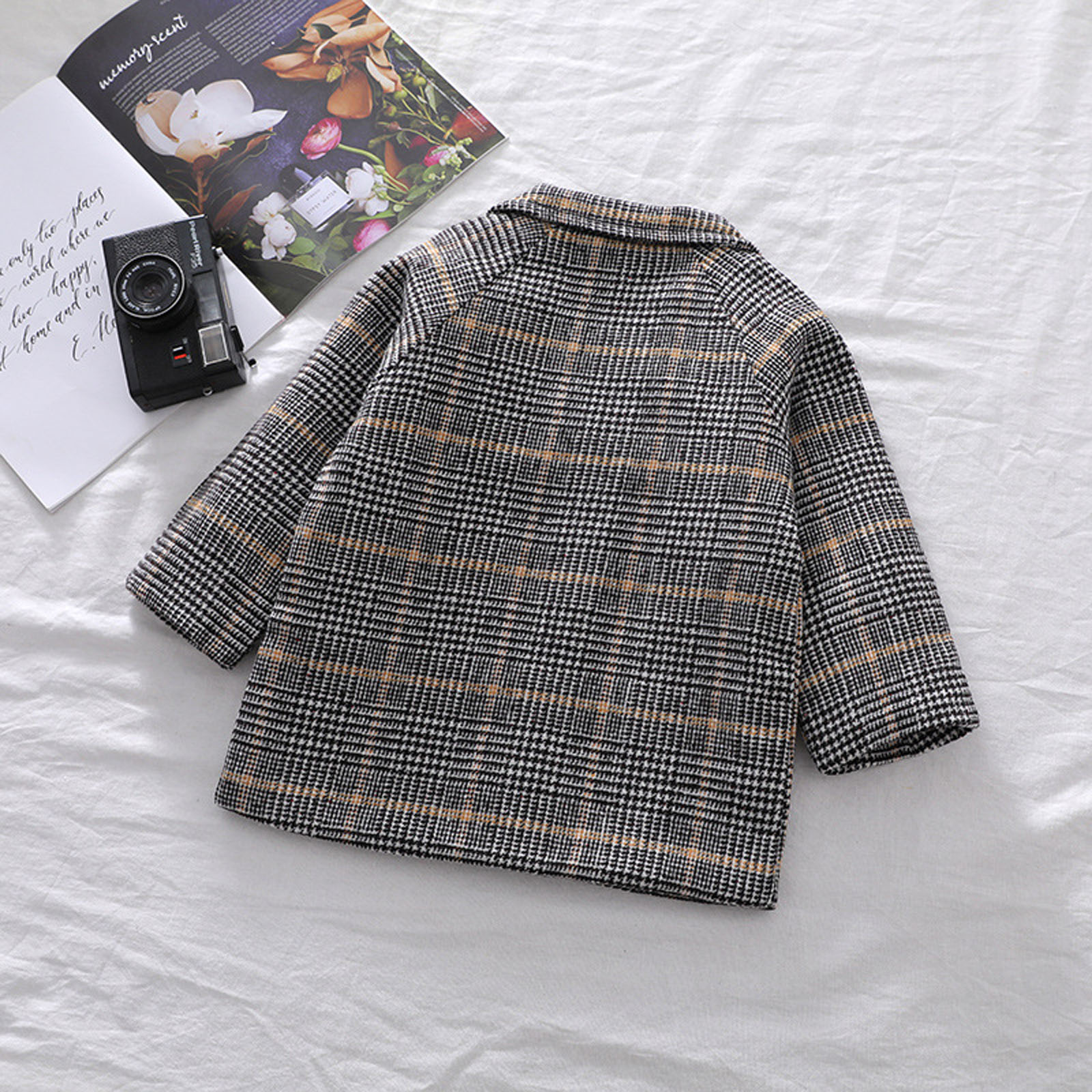 Meihuid Baby Boys Girls Wool Coat Winter Warm Double Breasted Trench Coat Jacket Outwear - image 2 of 6