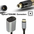 thumbnail image 5 of CY Type-C to SPDIF Toslink Optical Audio Jack Opt USB-C Male to Digital Optical Fiber Optic Sound Interface Female Adapter Wire for Laptop Desktop, 5 of 9