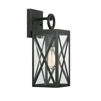 Trade Winds Lighting 1-Light Wall Sconce In Black