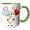 Green/White, variant on 3drose, Ewe Lamb Holding Heart Shaped Balloons, 11oz Magic Transforming Mug