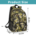 thumbnail image 3 of Jiaoprinted Jungle Green Camo Laptop Backpack, Large Camouflage Travel Backpack Men Women, Work Business Computer Casual Daypack Rucksack, 18 Inch, 3 of 8