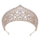 thumbnail image 3 of Tiara de corona para novia, diadema, corona de novia, tocados para fiestas, accesorios de fotografía Dorado, 3 of 9
