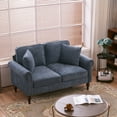 thumbnail image 6 of Hassch Modern Loveseat Sofa, Curved Armrest 2-Seater Sofa Chair for Living Room, Gray Blue, 6 of 10