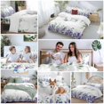thumbnail image 5 of Queen 4 Piece Bedding Set Eucalyptus Leaves Farm Lavender Soft Breathable Duvet Cover and Pillowcase,Pastoral Gradient Botanical Duvet Cover Set Washable Bed Sheets for Bedroom Dormitory Guest Room, 5 of 9