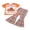 Orange, variant on Happy Halloween Outfit for Little Girl Pumpkin Short Sleeve Tops Leopard Flare Legging Pants Outfit