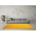 thumbnail image 3 of Ahgly Company Machine Washable Indoor Square Abstract Yellow Contemporary Area Rugs, 8' Square, 3 of 4