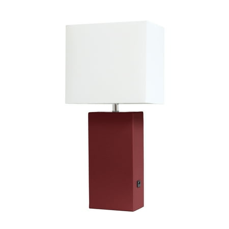 UPC 810052829968 product image for Lalia Home Lexington 21  Leather Base Modern Home Décor Bedside Table Lamp with  | upcitemdb.com