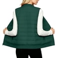 thumbnail image 5 of DailyTrove Women Ribbed Baseball‑Collar Horizontal‑Quilted Sleeveless Vest, Casual Layering Gilet, 5 of 9