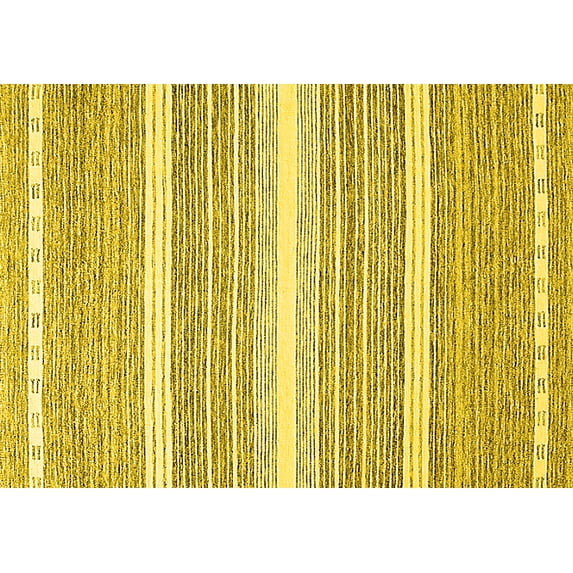 Ahgly Company Indoor Rectangle Oriental Yellow Industrial Area Rugs, 3' x 5'