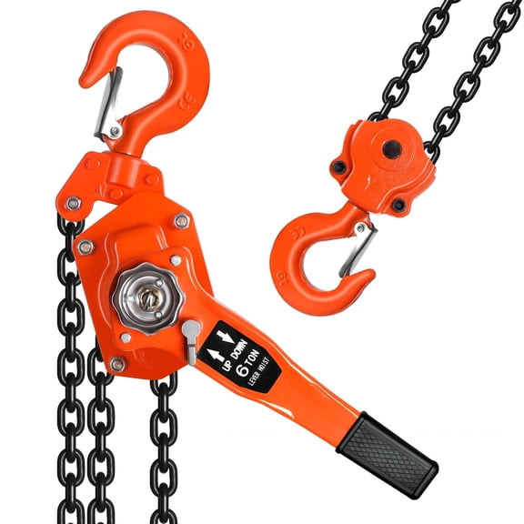 Tanfengu Co.ltd.6 Ton Double-Pawl Brake Chain Hoist. G80 Grade Manual Lever Puller. 10FT Auto Chain Leading Lifting Hoist for Warehouse Factory