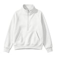 thumbnail image 5 of Women's Fleece Quarter Zip Sweatshirts Mock Neck Long Sleeve Pullover Tops Comfort Oversized Hoodies Casual Trendy Shirts sudaderas para mujer Pink L, 5 of 7