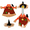 C#3, variant on Fall Harvest Porch Goose Outfits 23 Inch, Maple Pumpkin Print Costume with Bow Headpiece for Goose Figurine, Harvest Holiday Decor for Garden and Porch