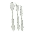 thumbnail image 2 of Zeckos White Metal Knife Fork Spoon Utensil Kitchen Decor Set of  3, 2 of 10