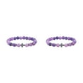 thumbnail image 3 of kurtrusly Large Application Perles Exquises Bracelet pour Polyvalents Cadeaux de Mode Bracelets Violet weathering 2Set, 3 of 6