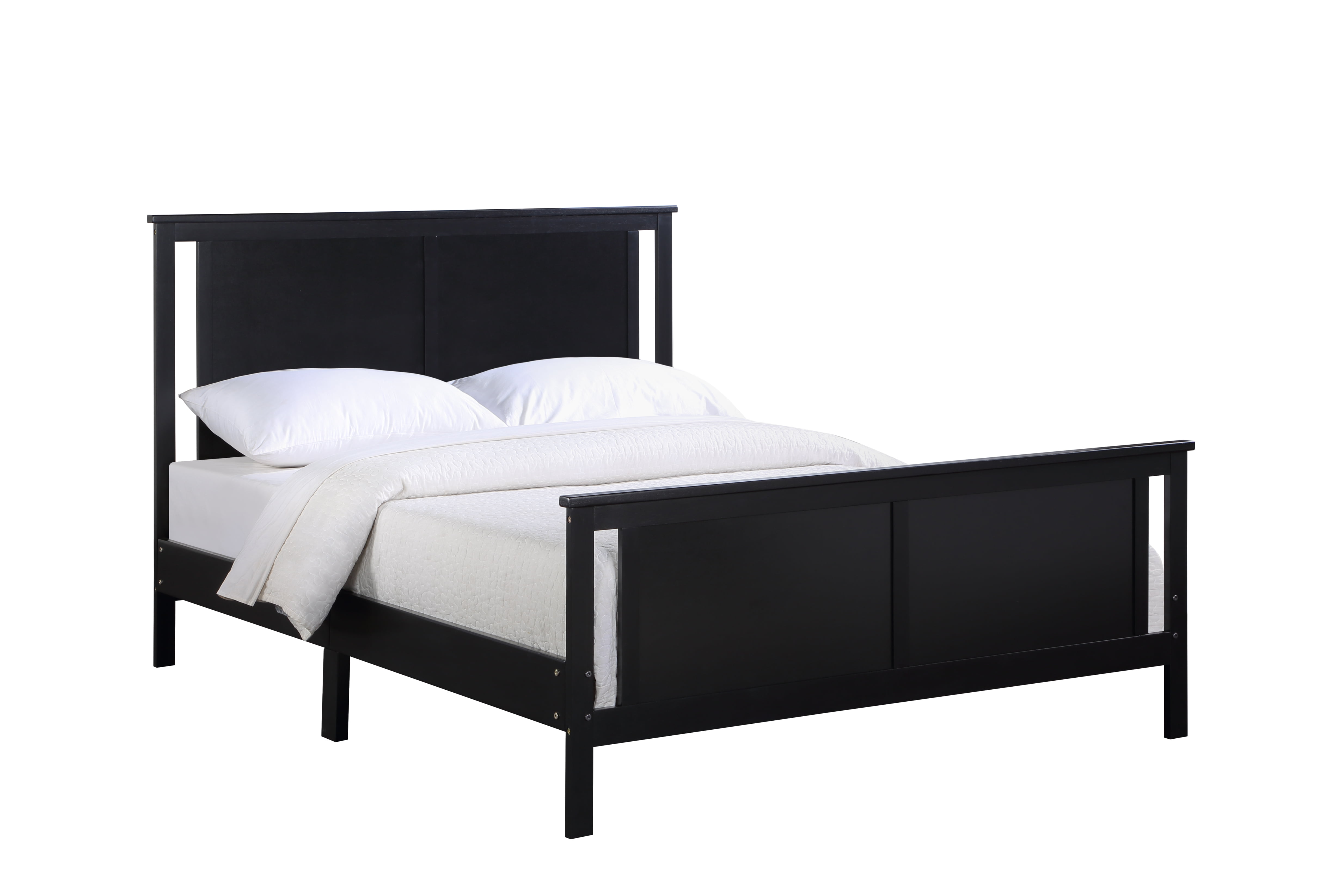 Olive & Opie Connelly Full Bed Black/Vintage Walnut
