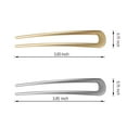 thumbnail image 2 of Large French Hair Pins Metal U-Shaped Hair Sticks (B.Gold&Silver1), 2 of 5