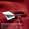 thumbnail image 6 of ZOPZO Blackout Curtains Thermal Insulated Window Drapes for Bedroom Living Room 42x90 inch True Red, 6 of 7