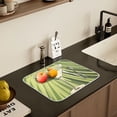 thumbnail image 5 of Yayeee Dish Drying Mat for Kitchen Counter 18" x 24" Microfiber Super Absorbent Coffee Decorative Pad, Light Green Martini, 5 of 9