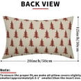 thumbnail image 3 of Christmas Lumbar Pillow Covers 12x20 Set of 2 Red Xmas Tree Rustic Style Winter Decorative Outdoor Pillowcases Farmhouse Vintage Holiday Decorations Throw Cushion Case Decor for Couch Sofa Bed, 3 of 5