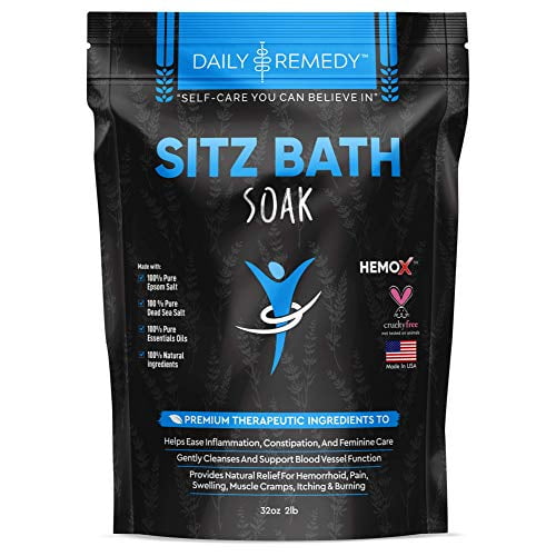 All Natural Sitz Bath Soak with Epsom Salt Made in USA for