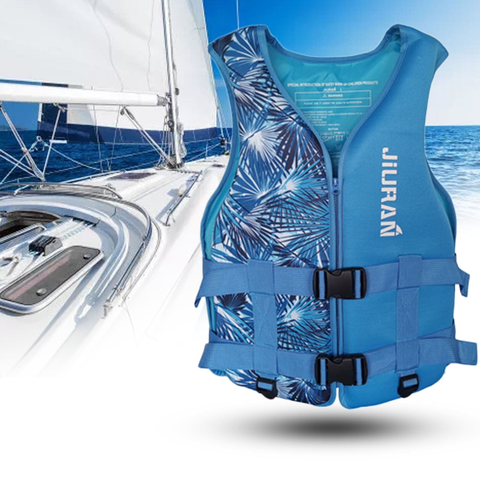 MSJUHEG Life Jackets for Women,Safety Vest,Arm Floaties,Life Vest,Life Jackets for Adults,Fishing Boat Accessories,Life Vests for Adults Blue L