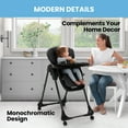 thumbnail image 2 of Little Folks by Delta Children 2-in-1 SlimFold High Chair for Babies and Toddlers, Black, 2 of 18