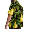 thumbnail image 3 of pear Men's Casual Button Down Short Sleeve Hawaiian Printed Summer Beach Shirts, 3 of 6