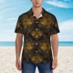 thumbnail image 2 of Balery Gold Dragonfly Mandala Camisas hawaianas de manga corta para hombre, camisas playeras de corte holgado, camisas de vacaciones con botones,Small, 2 of 7
