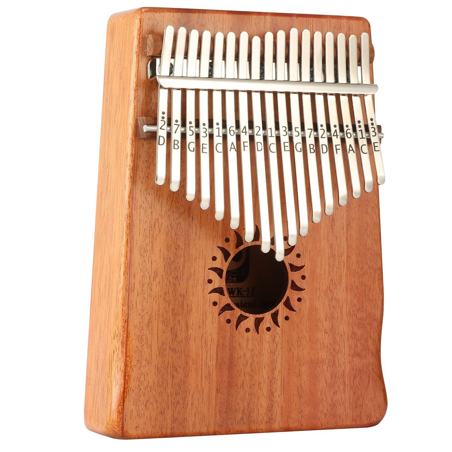 Unique Gift Birthday Gift Idea for Kids Adult Beginners Premium Rosewood Body Ore Metal Tines Finger Piano Mbira 17 Tone Musical instrument Full Size Kalimba 17 Keys Thumb Piano 