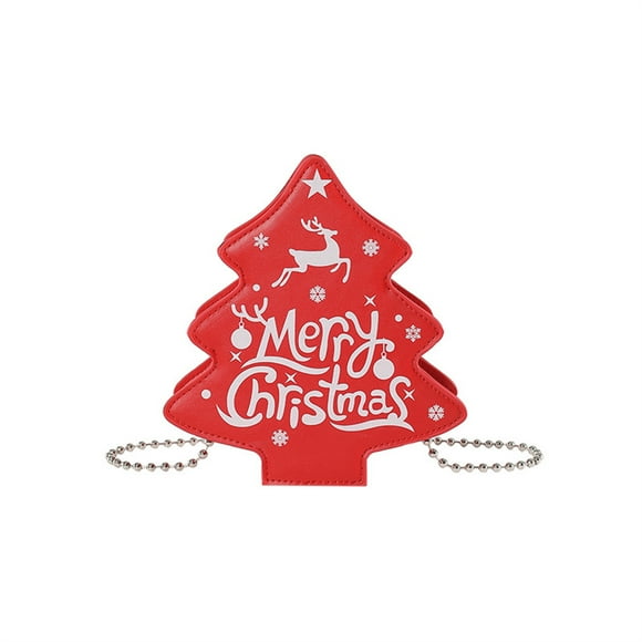 Gupgi Women Crossbody Bags Christmas Tree Shaped Bag Mini Shoulder Bag Casual Chain Phone Bag