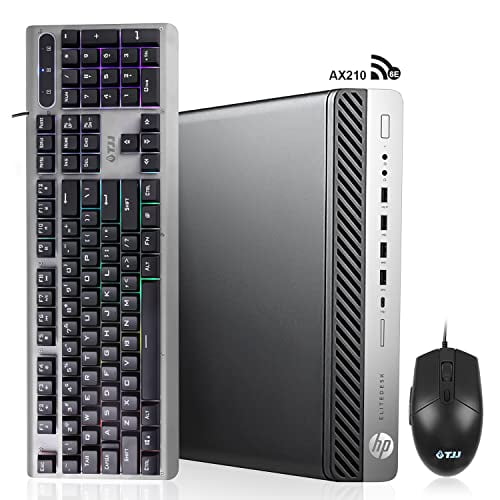 HP i5 EliteDesk 800 G3 Mini 8GB DDR4 256GB SSD M.2 + 1TB HDD Built in WiFi 6E AX210 Business Desktop PC BT HDMI Win10 Pro Dual Monitor Supported New