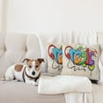thumbnail image 4 of Ambesonne Retro Throw Pillow Cover 2 Pack, Music Graffiti Hip Hop, 16", Multicolor, 4 of 7