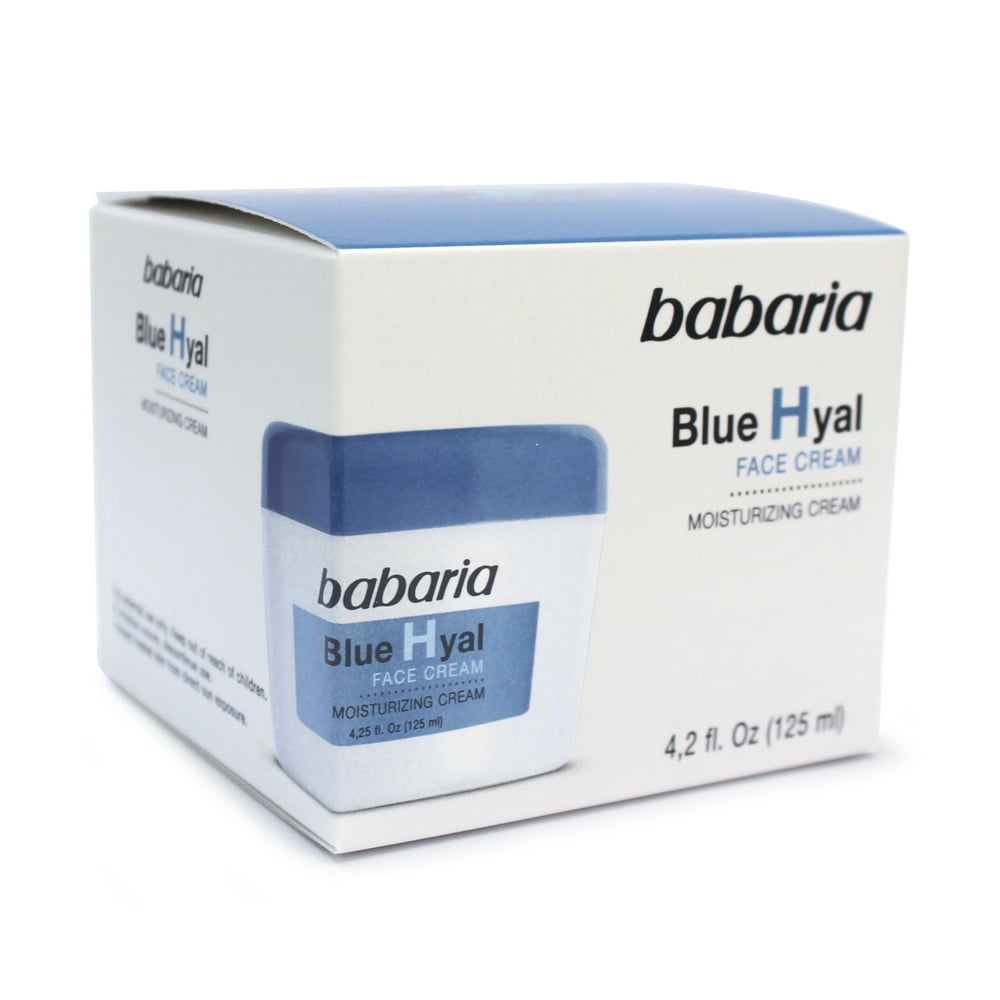 Babaria Blue Hyal Moisturizing Face Cream with Hyaluronic Acid, 4.2 fl