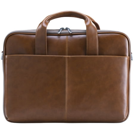 Blackweb Messenger Bag, Brown Vegan Leather (Best Leather Laptop Messenger Bag)