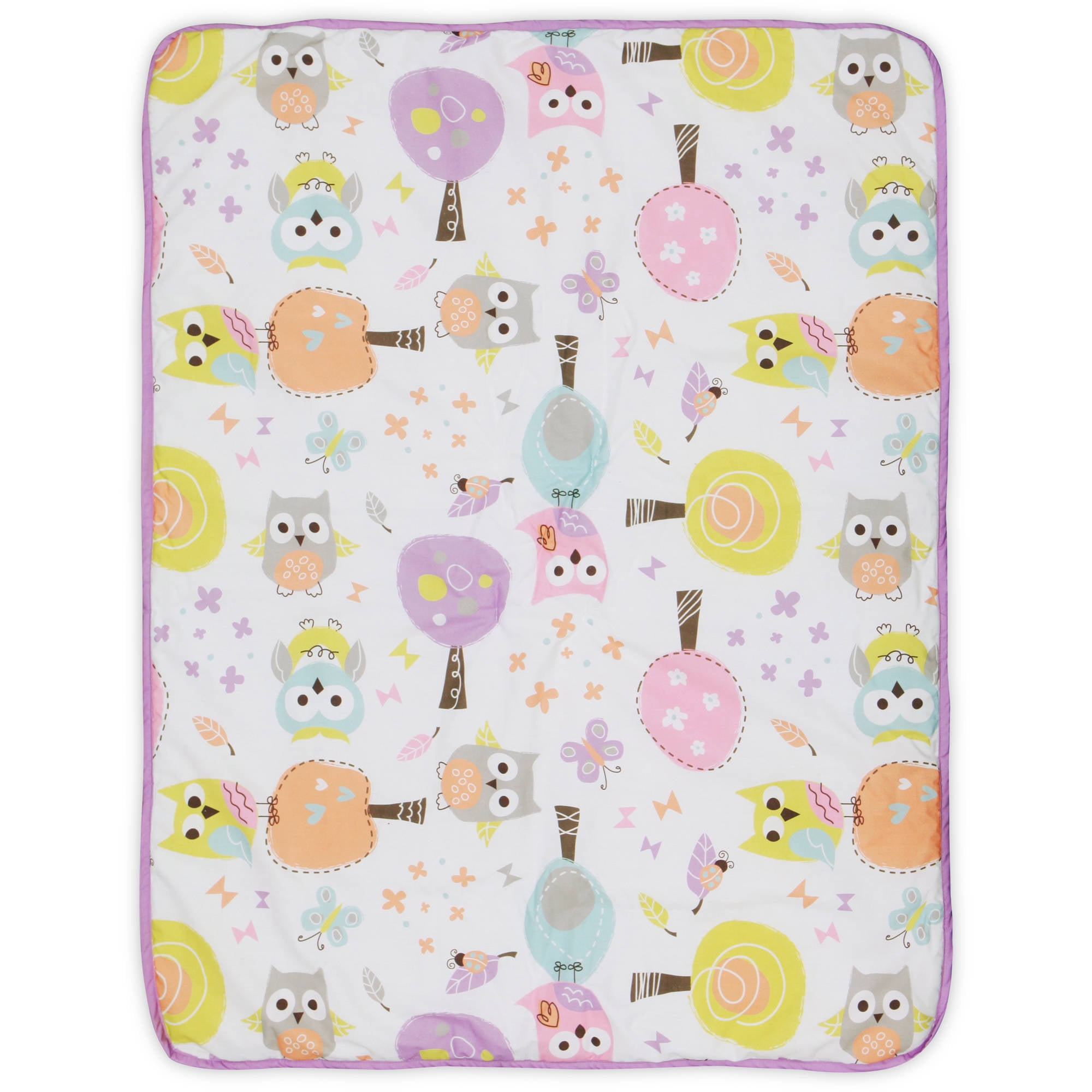 Bananafish Studio Sweet Owl Girl Comforter With Plush Com