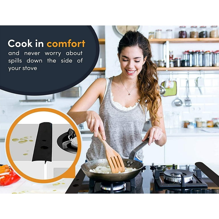 Stove Cover - DIY GAS Stove Top Covers for Samsung LG GAS Range 3 Pack with 2pcs Stove Gap Covers, Reusable Stove Covers for GAS Stove Top Non-Stick