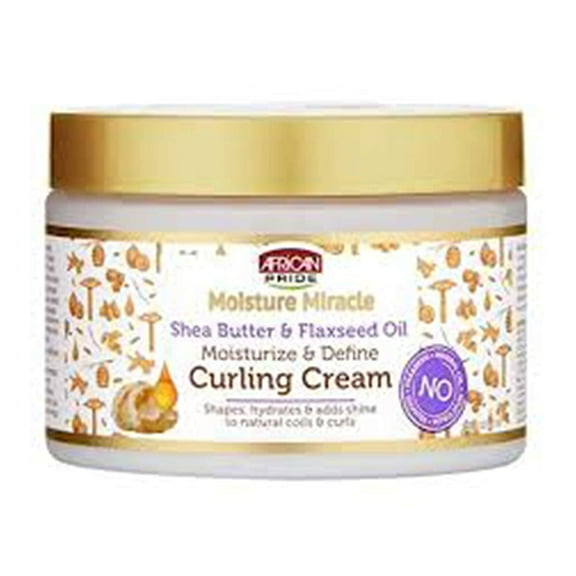 African Pride - Moisture Miracle [Shea Butter & Flaxseed Oil] Curling Cream 12 Oz. * BEAUTY TALK LA *