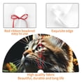 thumbnail image 4 of Lsque Realistic Style Cute Cat Print Christmas Tree Skirt, Tree Skirt with Ties or Velcro, Perfect for Holiday Decorations, Halloween, and New Year-36", 4 of 7