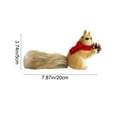 thumbnail image 2 of Diceymbol Lifelike Squirrel Ornament 9.8x2.7 Inch, Christmas Tree Desktop Figurine, 2 of 8
