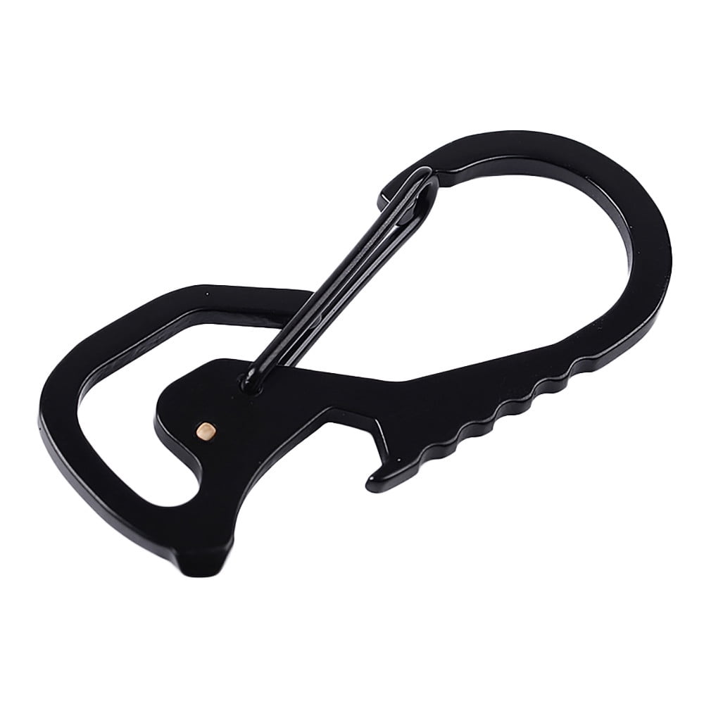 Stainless Steel Keychain Key Ring Hook Outdoor Climbing Carabiner Buckle Clip 
