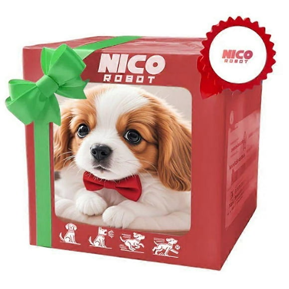 Nico Robot Dog, My Realistic Robot Puppy Doll, Interactive Plush Toy That Acts Like a Real PuppyWhite and Brown