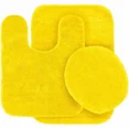 thumbnail image 1 of Home Bathroom Décor 3 piece Set Bath Mat #6 Gold Color U-Shaped Contour Rug, Mat and Toilet Lid Cover With Rubber Backing, 1 of 3